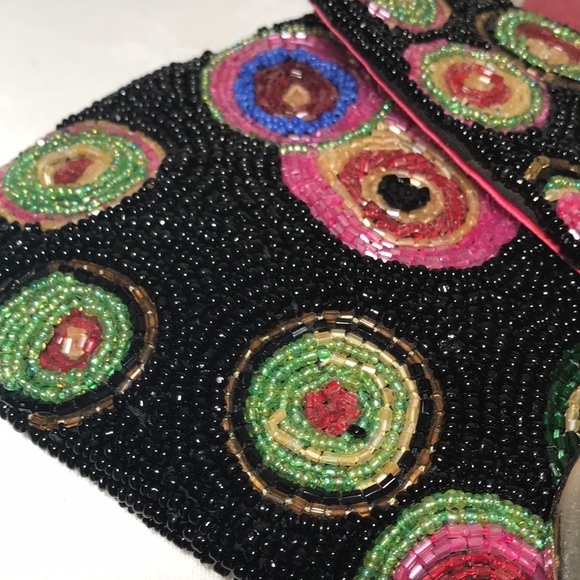 Christina multi beaded baguette bag w suede strap - Picture 13 of 15